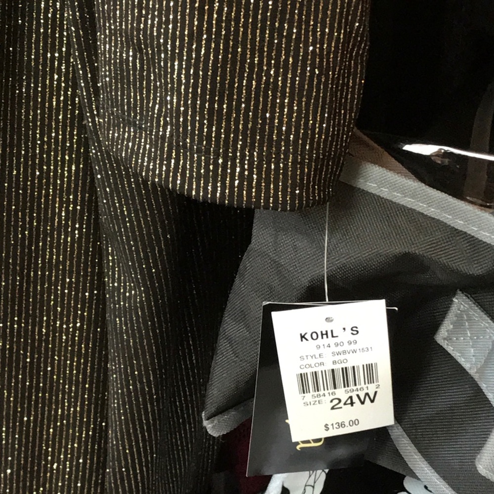 💘NWT🔖 ✨Chaya 24W Sexy Blk & Gold Glittery Dress✨ - Picture 7 of 8